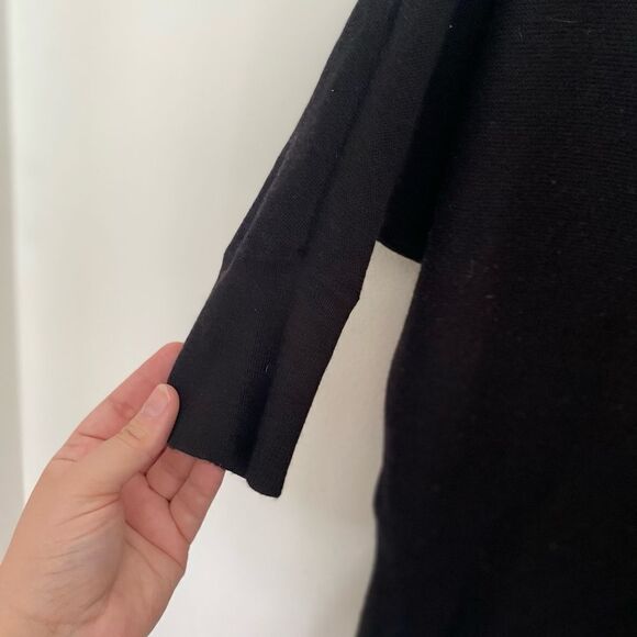 Express black double v 3/4 sleeve sweater size small - Picture 8 of 11